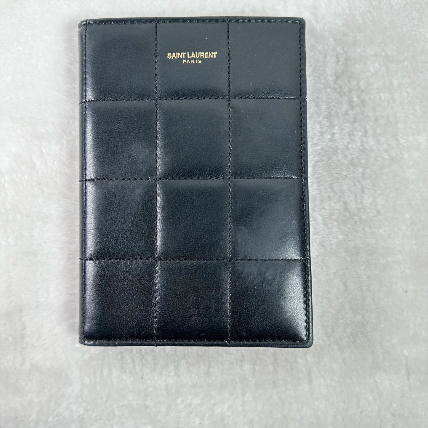 【#346】Pre-owned YSL Black Lambskin Purse BJ2023