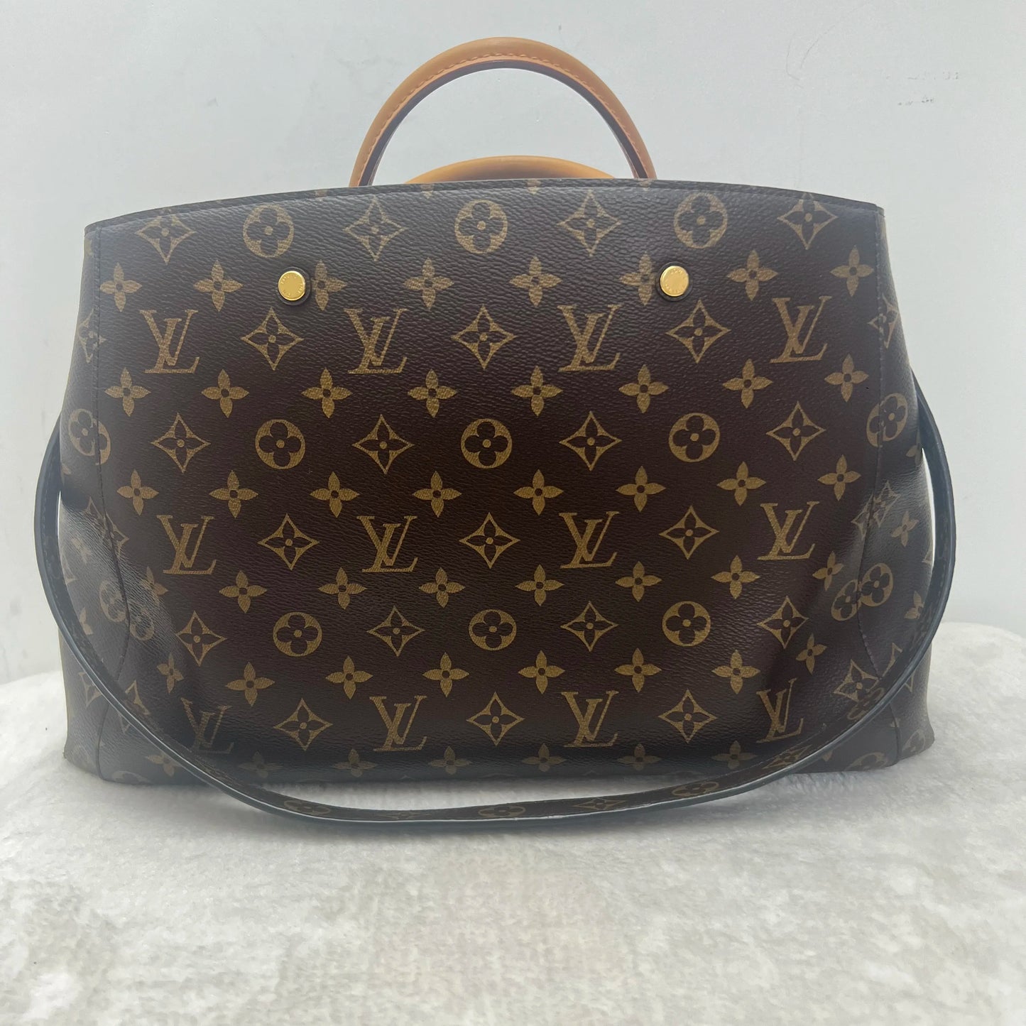 【#348】Pre-owned Louis Vuitton BJ1101504065 Montaigne Brown Monogram Shoulder Bag
