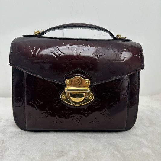 【#260】Pre-owned Louis Vuitton Messenger Bag Cherry Red Patent Leather Handbag Shoulder Bag BJ2011